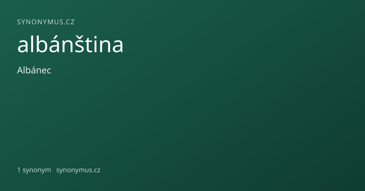 Náhled odkazu: albánština