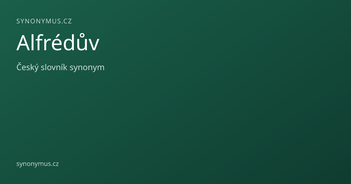 Náhled odkazu: Alfrédův