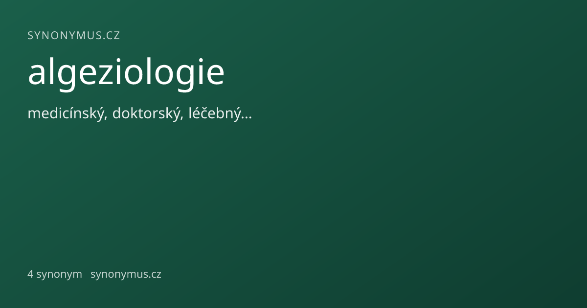 Náhled odkazu: algeziologie