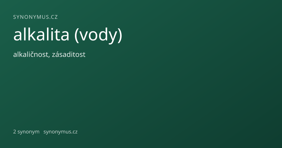 Náhled odkazu: alkalita (vody)