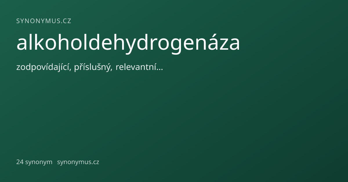Náhled odkazu: alkoholdehydrogenáza