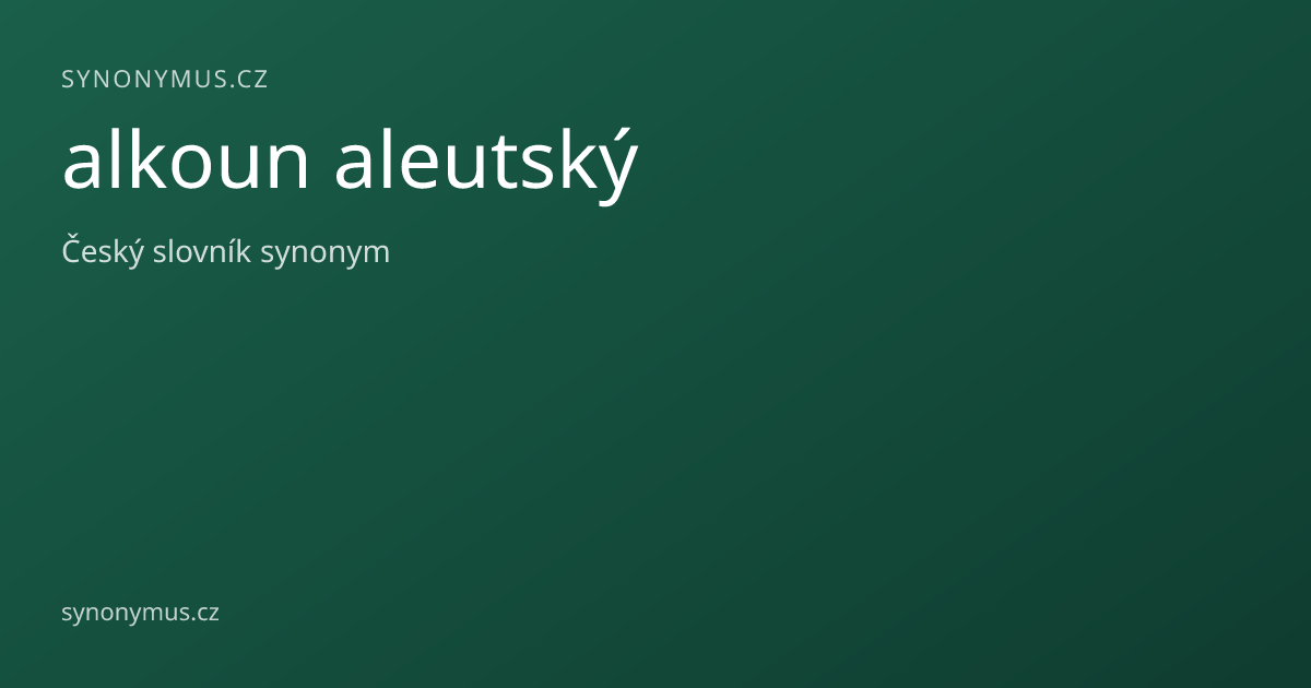 Náhled odkazu: alkoun aleutský