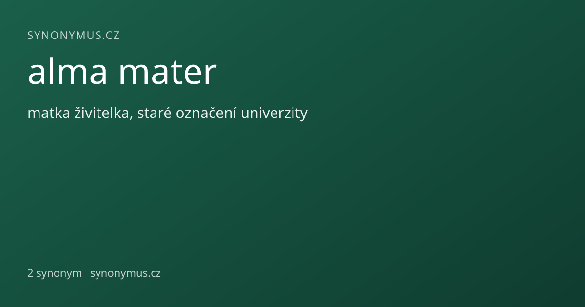 Náhled odkazu: alma mater