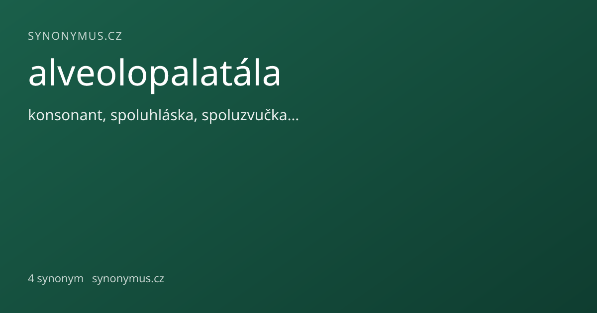 Náhled odkazu: alveolopalatála