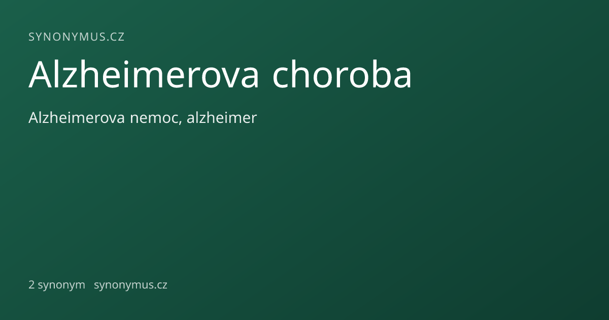 Náhled odkazu: Alzheimerova choroba