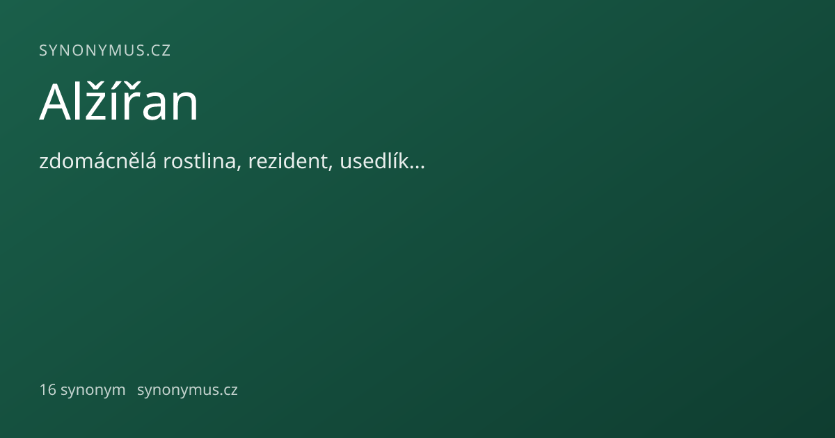 Náhled odkazu: Alžířan