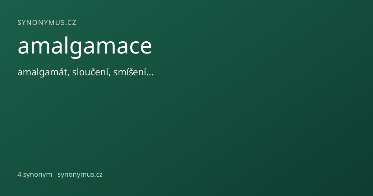 Náhled odkazu: amalgamace