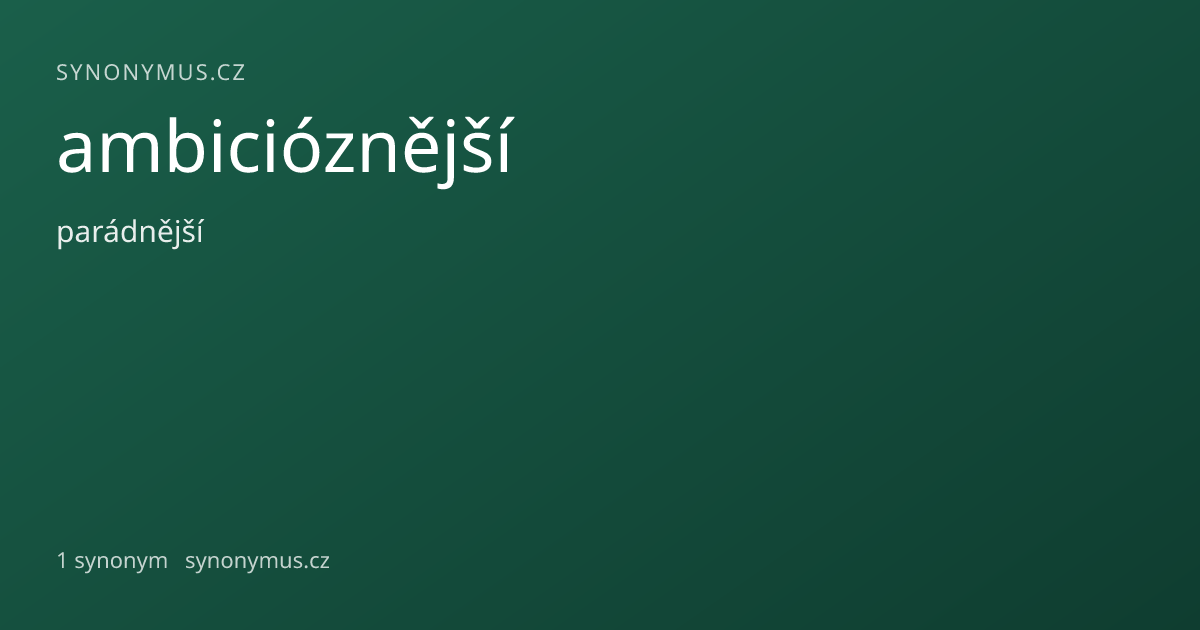 Náhled odkazu: ambicióznější