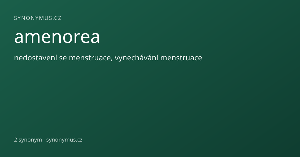Náhled odkazu: amenorea