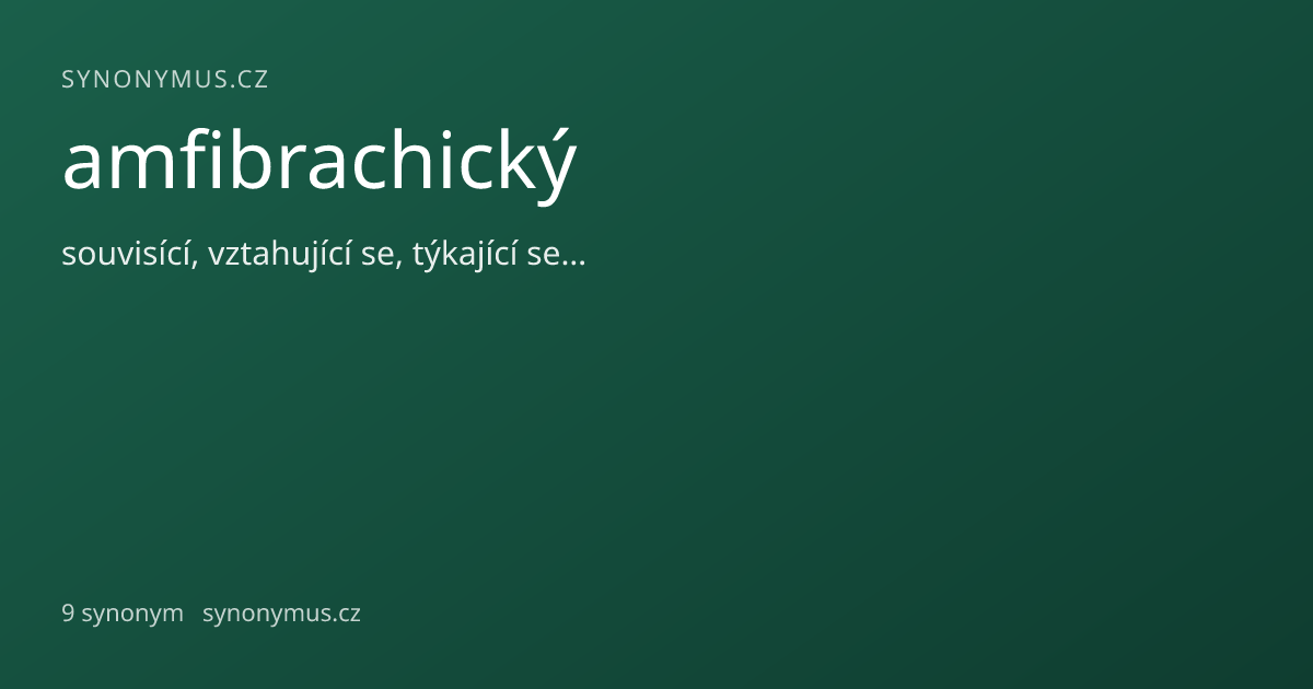 Náhled odkazu: amfibrachický