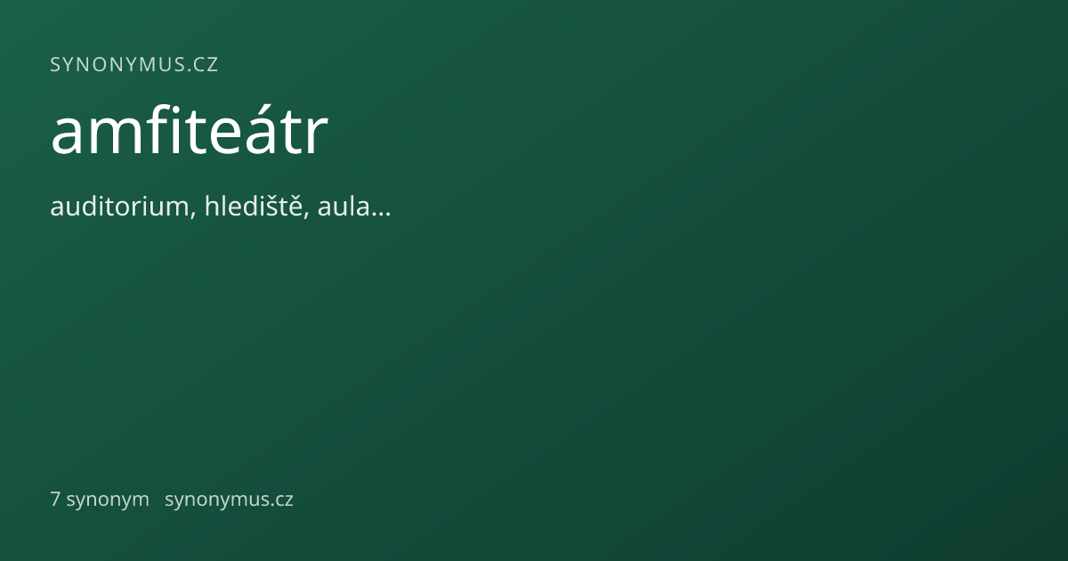 Náhled odkazu: amfiteátr