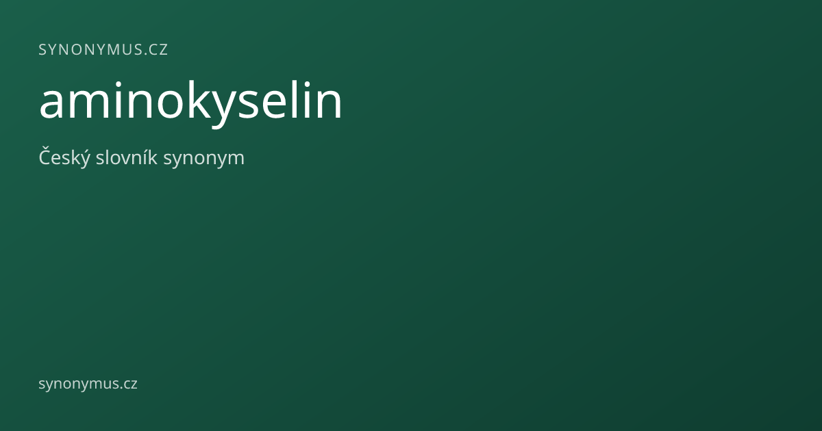 Náhled odkazu: aminokyselin