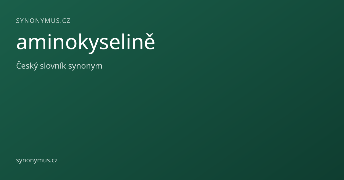 Náhled odkazu: aminokyselině