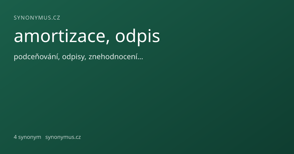 Náhled odkazu: amortizace, odpis