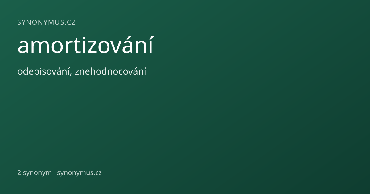 Náhled odkazu: amortizování