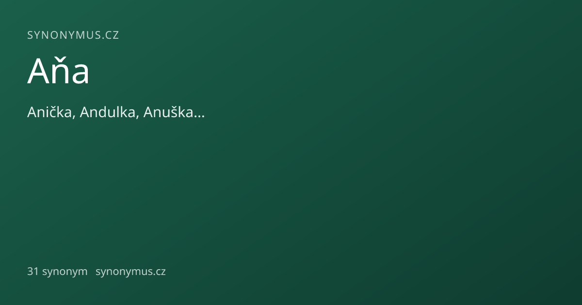 Náhled odkazu: Aňa