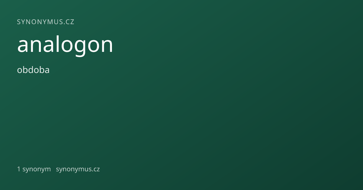 Náhled odkazu: analogon
