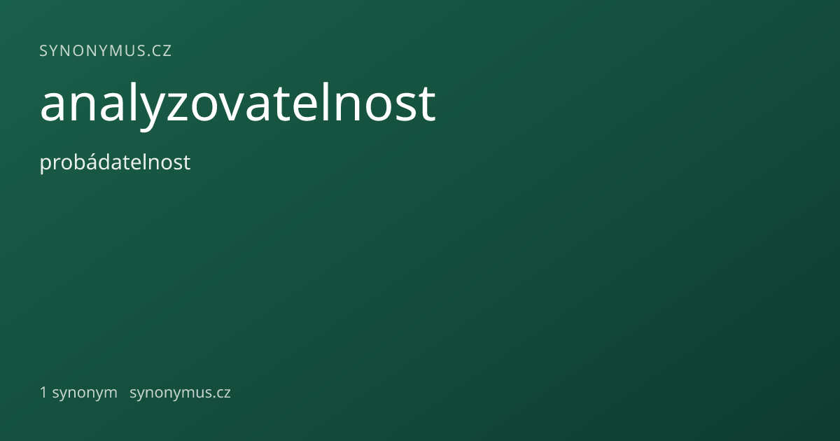 Náhled odkazu: analyzovatelnost