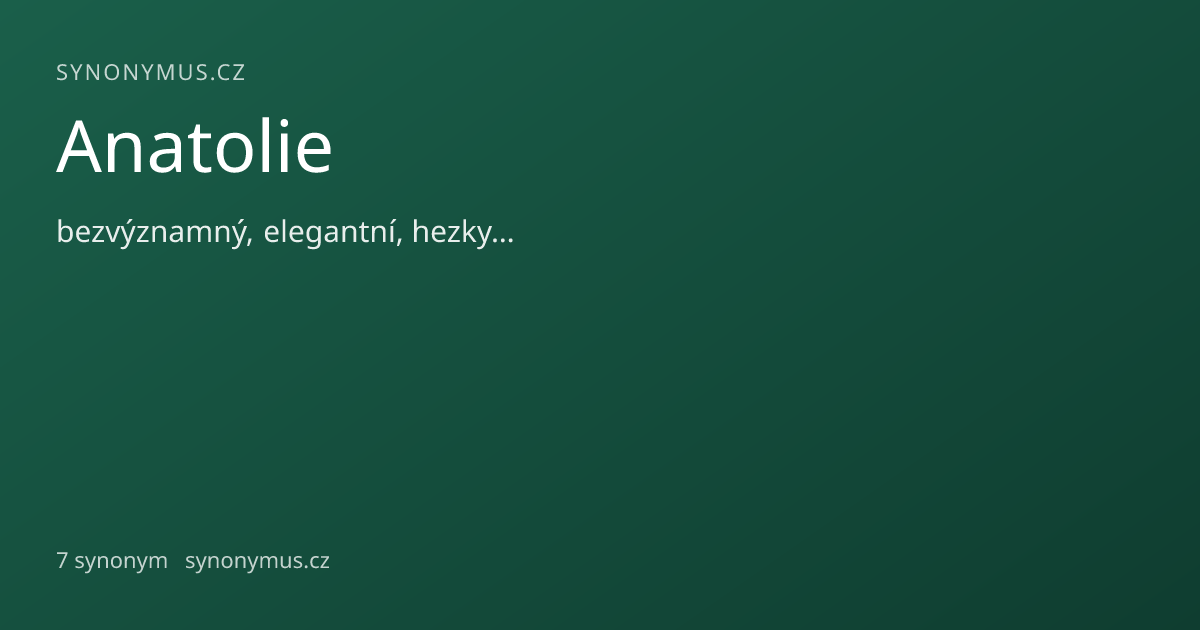 Náhled odkazu: Anatolie