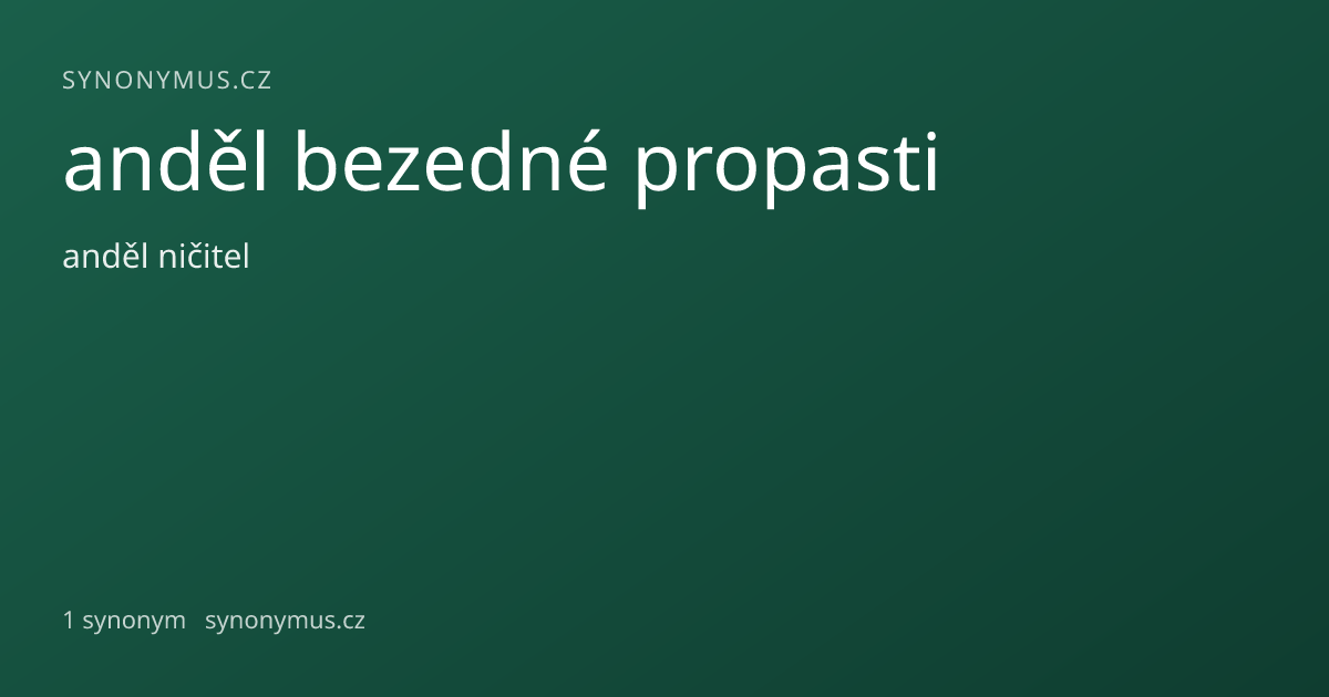 Náhled odkazu: anděl bezedné propasti