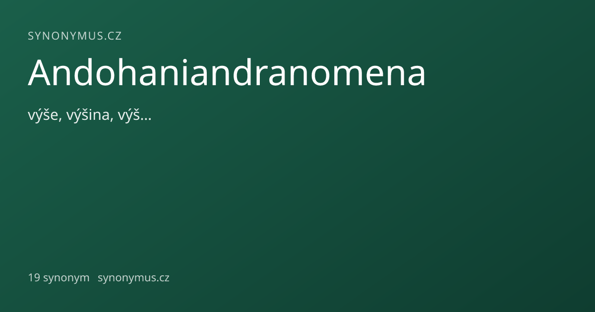 Náhled odkazu: Andohaniandranomena