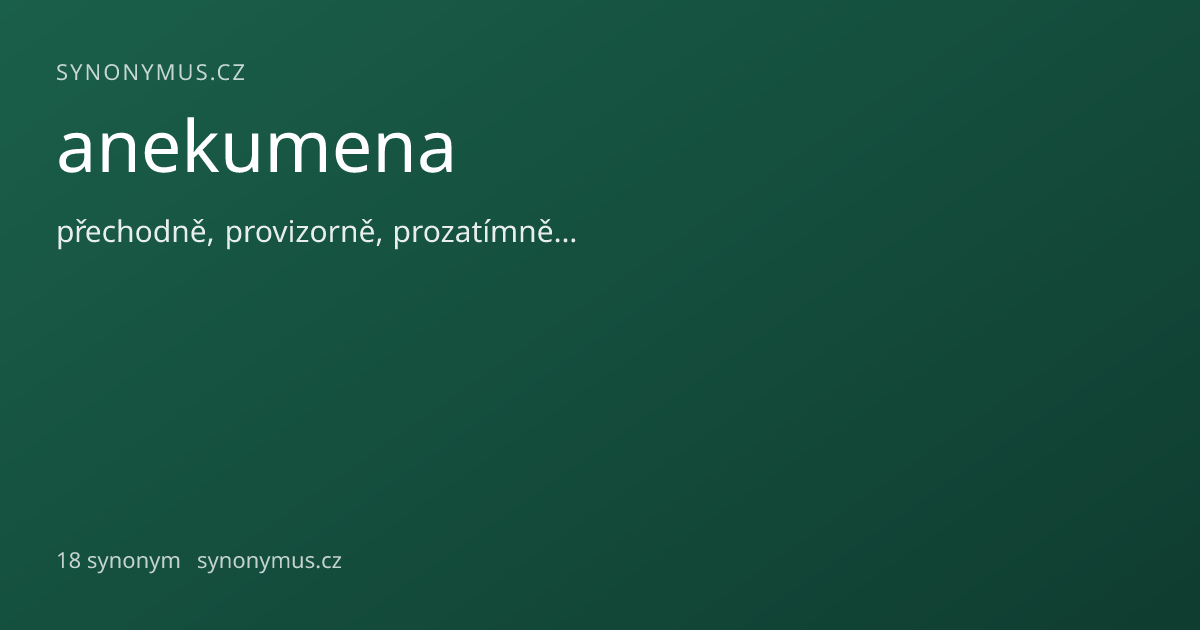 Náhled odkazu: anekumena