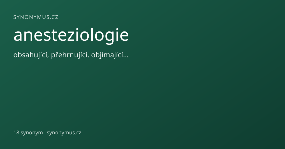 Náhled odkazu: anesteziologie