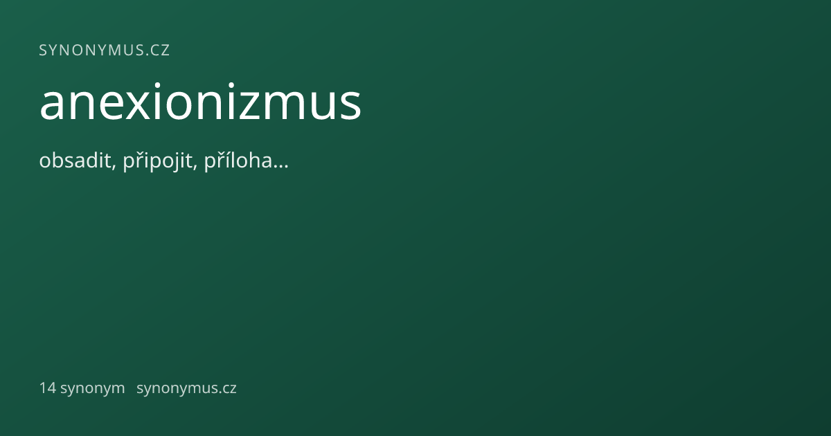 Náhled odkazu: anexionizmus