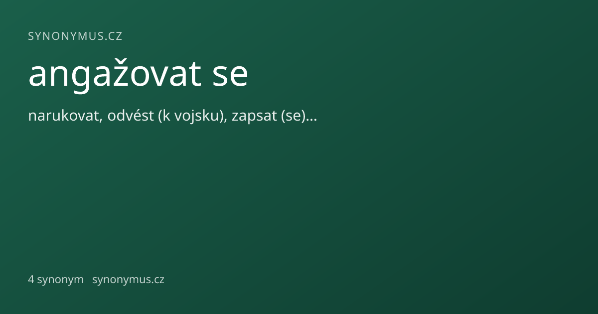 Náhled odkazu: angažovat se