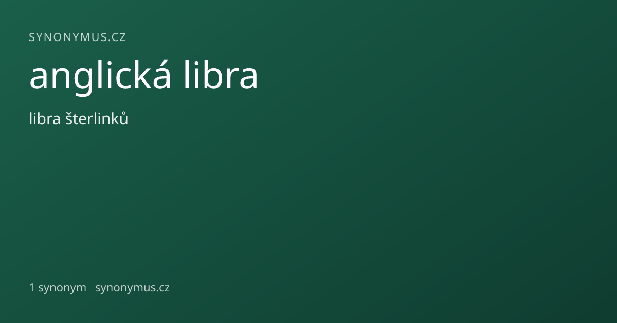 Náhled odkazu: anglická libra
