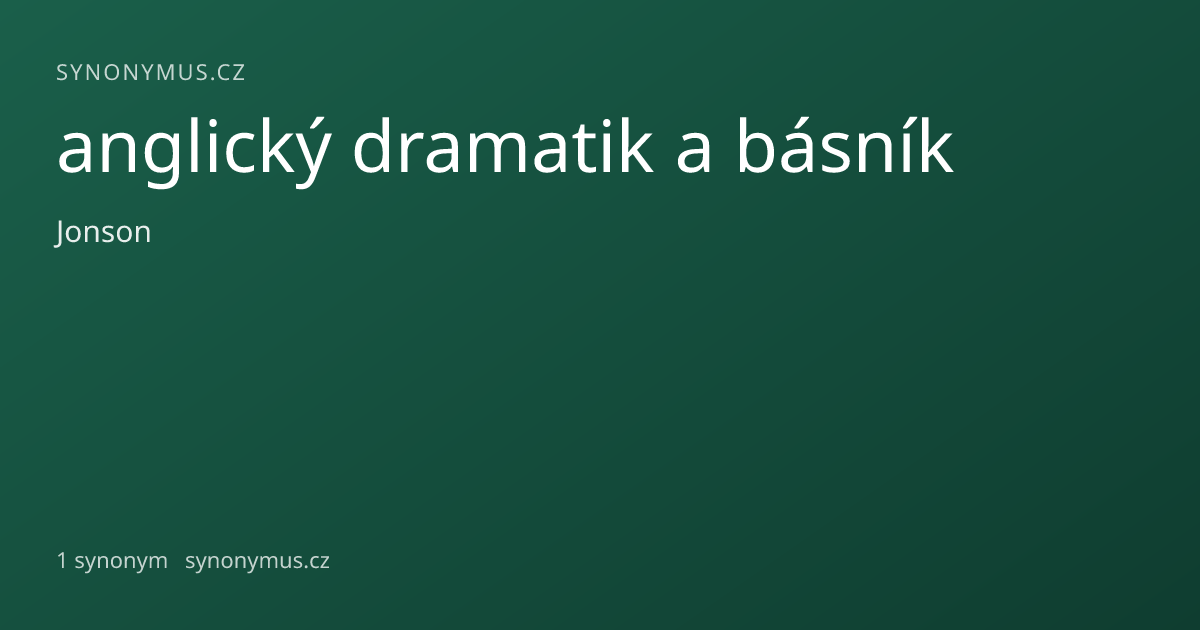 Náhled odkazu: anglický dramatik a básník