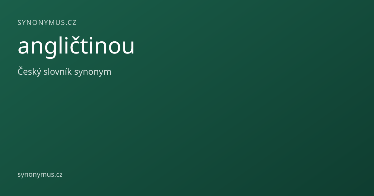 Náhled odkazu: angličtinou