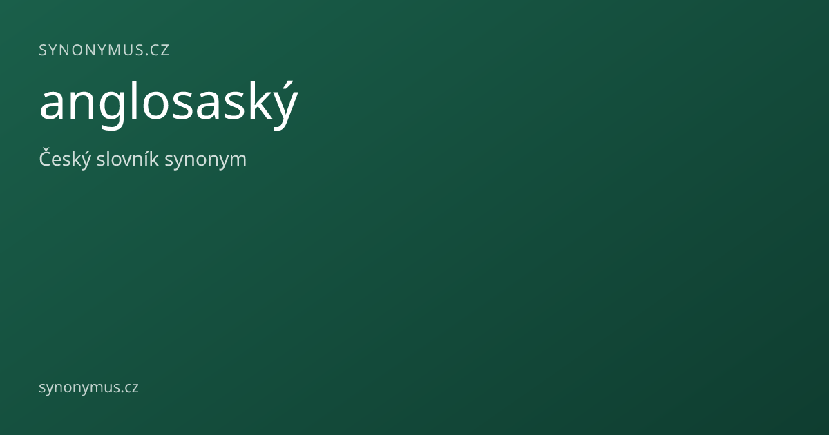 Náhled odkazu: anglosaský