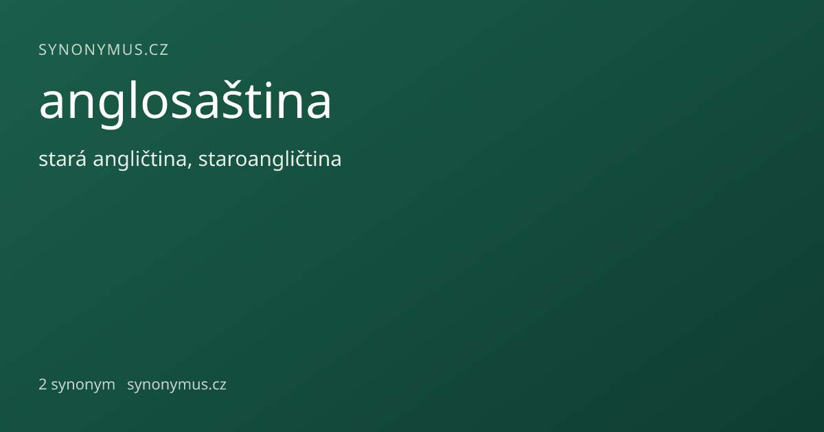Náhled odkazu: anglosaština