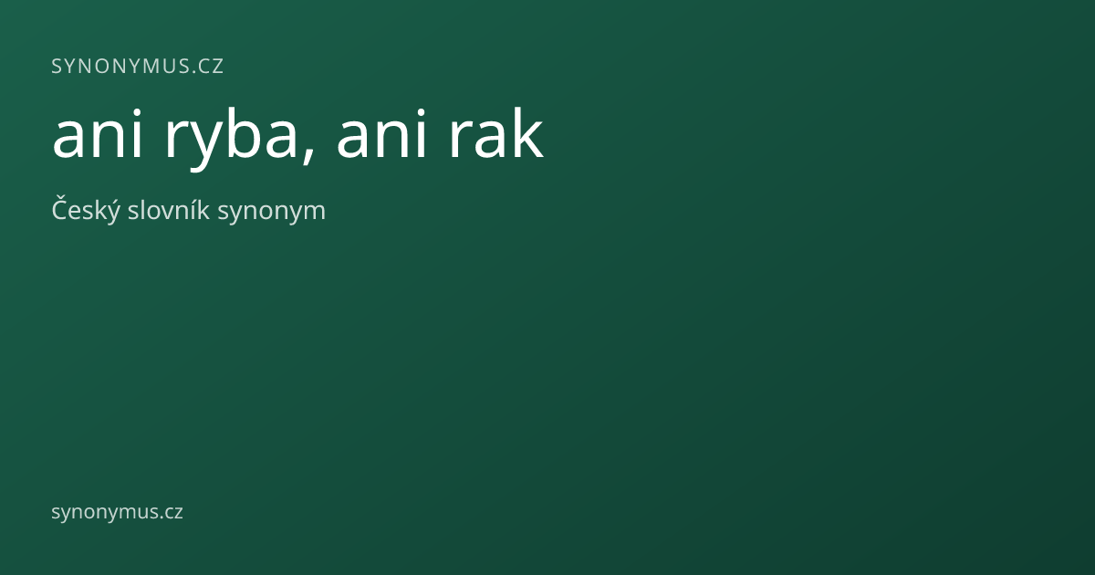 Náhled odkazu: ani ryba, ani rak