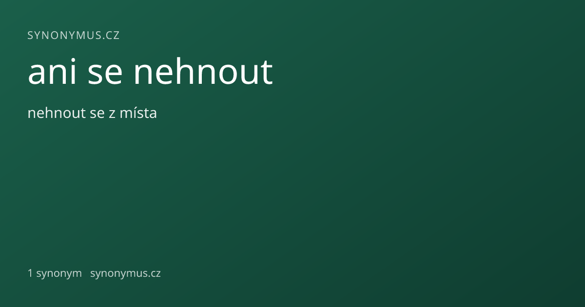 Náhled odkazu: ani se nehnout