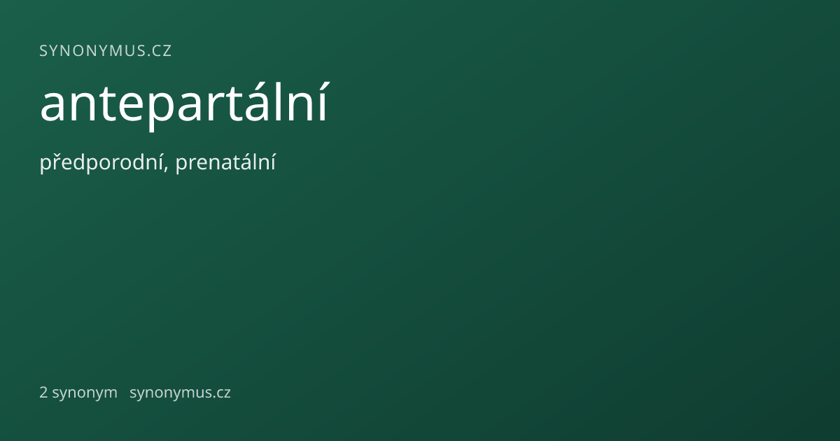 Náhled odkazu: antepartální