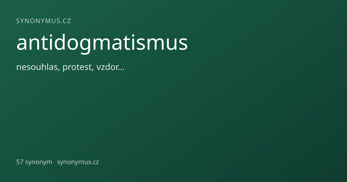 Náhled odkazu: antidogmatismus