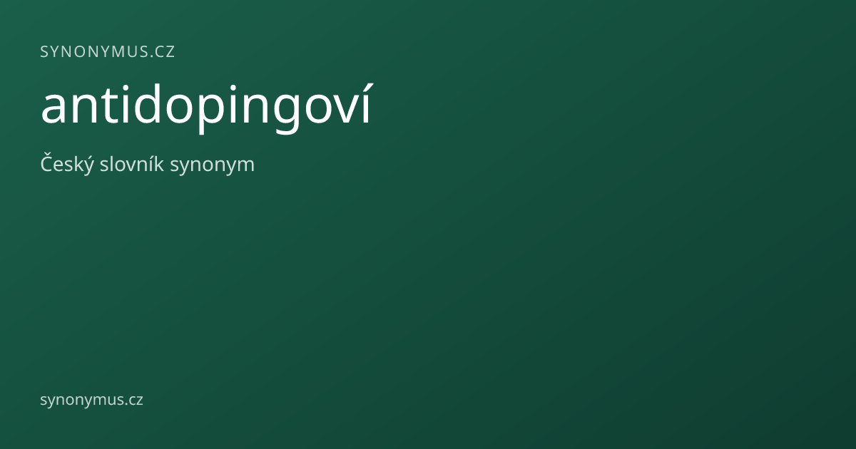 Náhled odkazu: antidopingoví