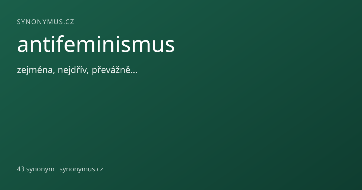 Náhled odkazu: antifeminismus