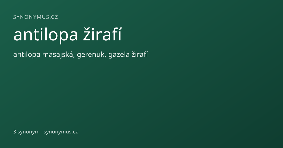Náhled odkazu: antilopa žirafí