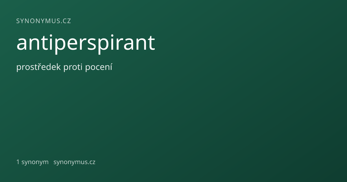 Náhled odkazu: antiperspirant