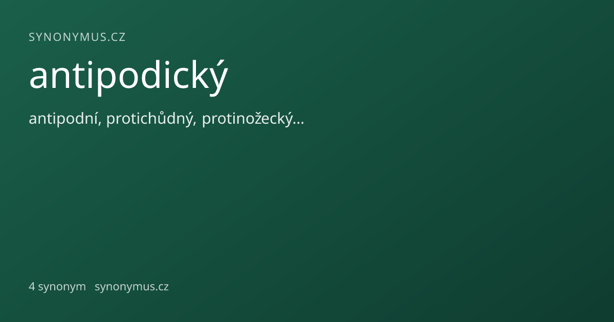 Náhled odkazu: antipodický