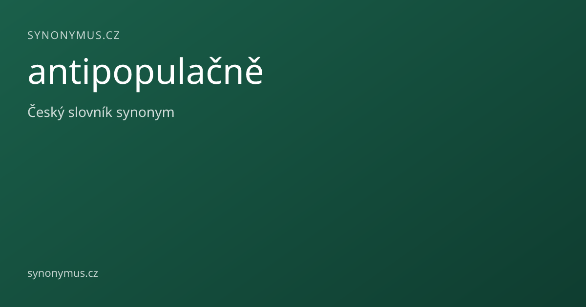 Náhled odkazu: antipopulačně