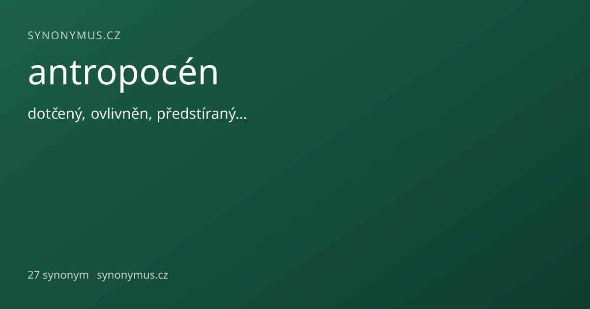Náhled odkazu: antropocén