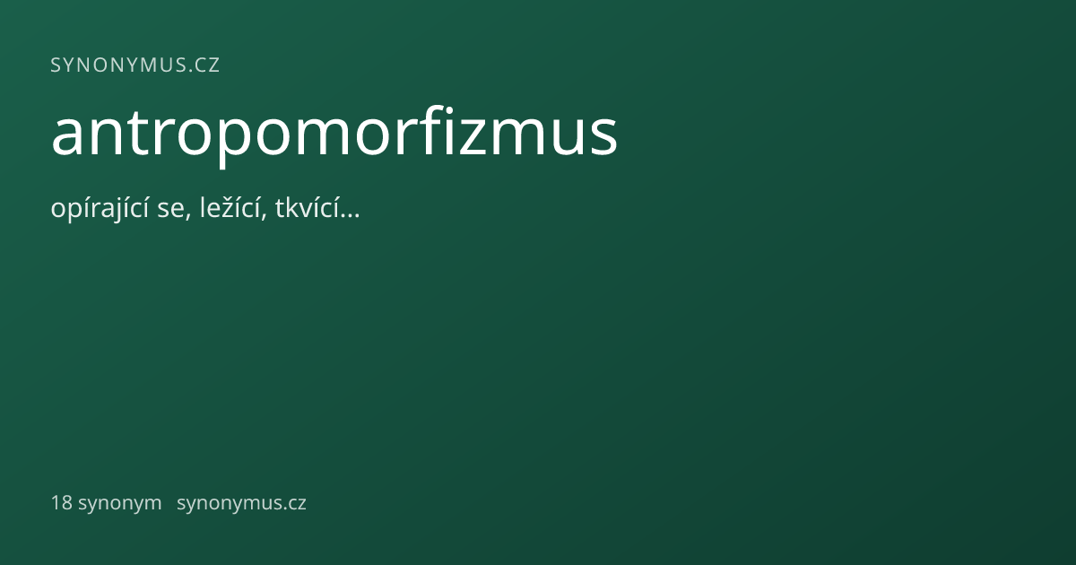 Náhled odkazu: antropomorfizmus