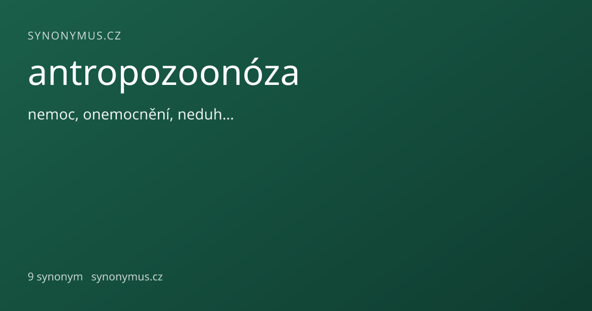 Náhled odkazu: antropozoonóza
