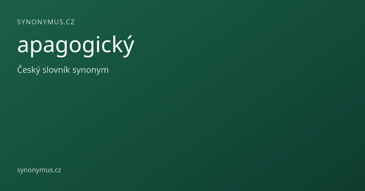 Náhled odkazu: apagogický