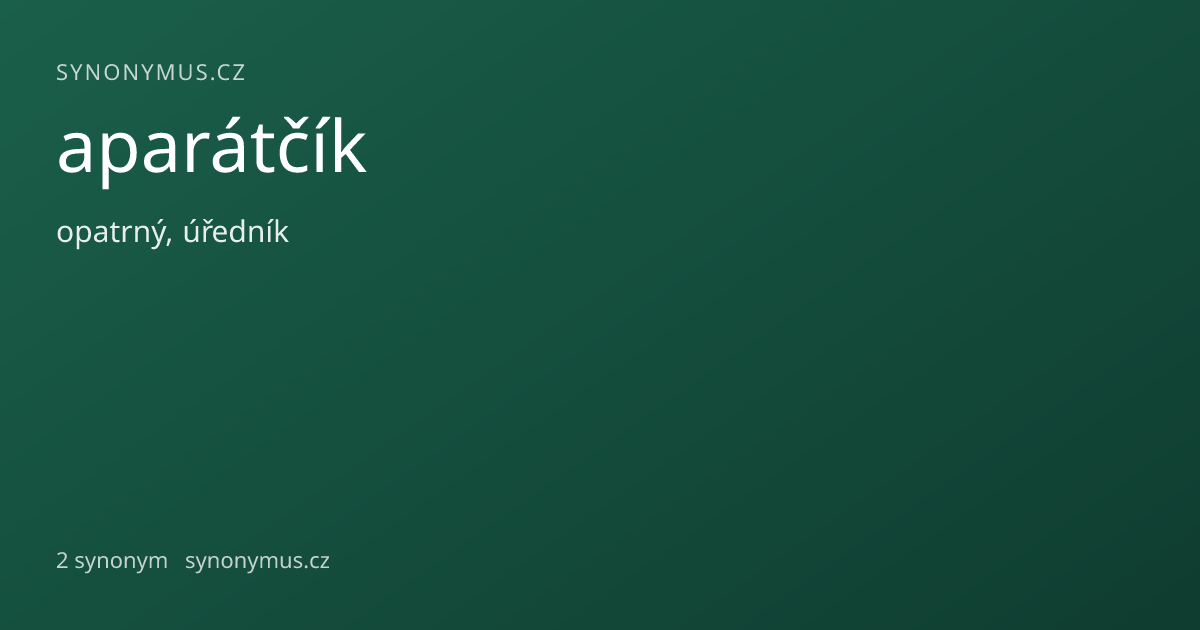 Náhled odkazu: aparátčík