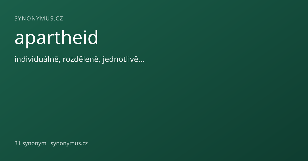 Náhled odkazu: apartheid